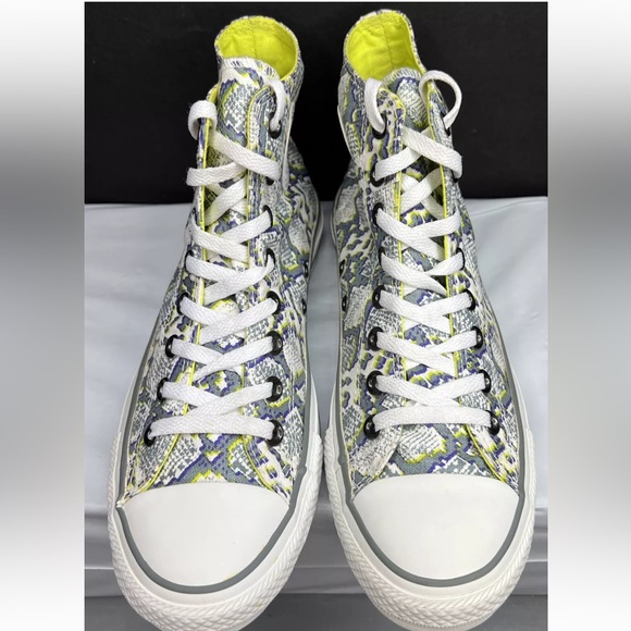 Converse Women's Chuck Taylor All Star Hi Sneakers 542479F Grey/Citron Sz 9.5 A+ - Picture 5 of 12